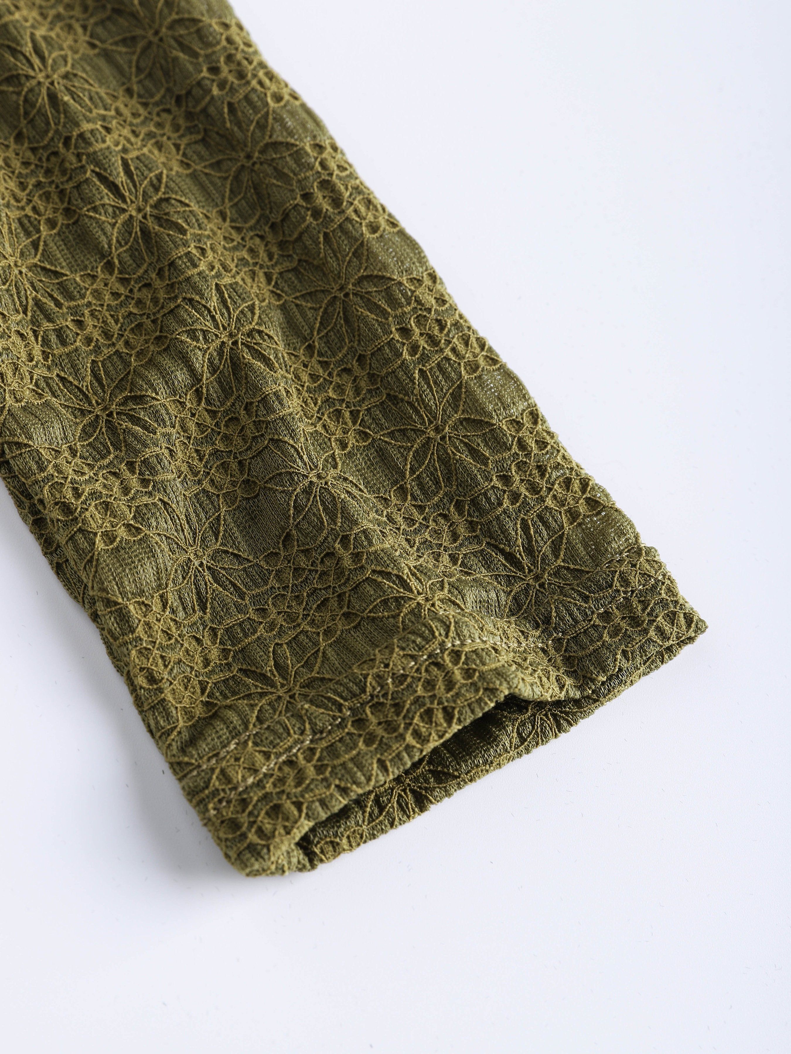 Knitted Lace Ruffle Hem Sweetheart Neck Dress sold by Aha Selected product image thumbnail 4