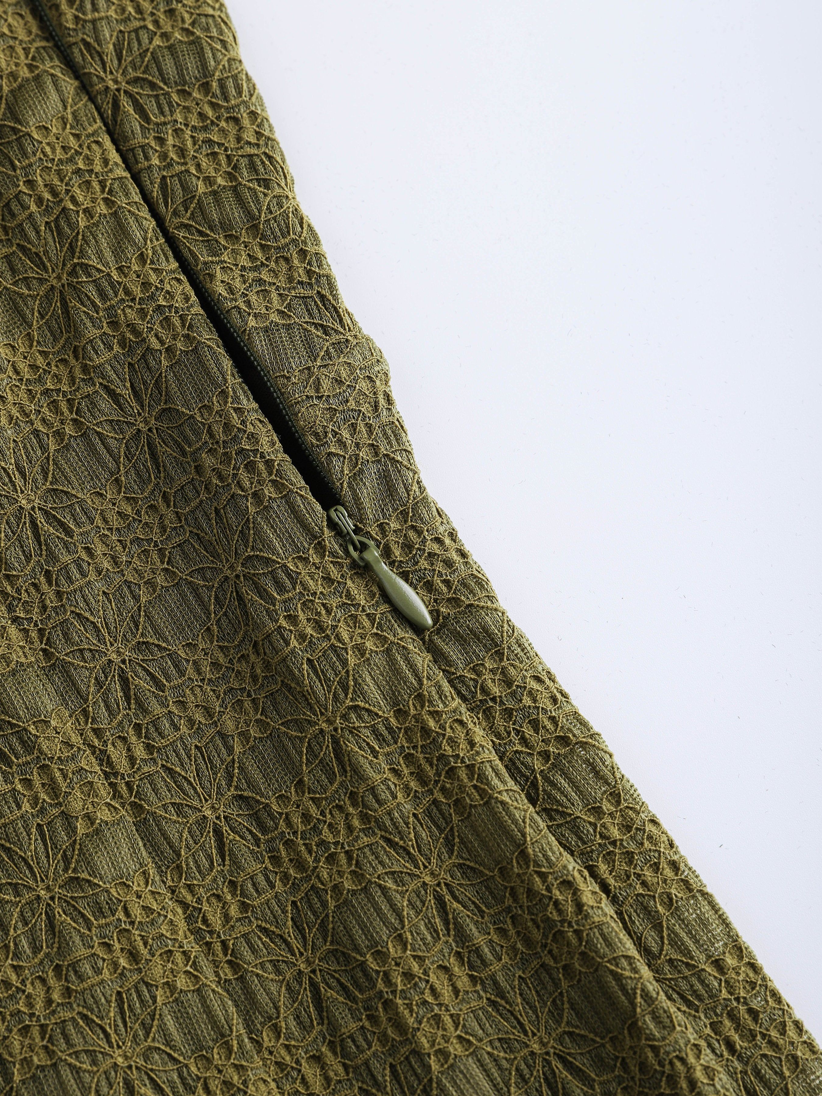 Knitted Lace Ruffle Hem Sweetheart Neck Dress sold by Aha Selected product image thumbnail 3