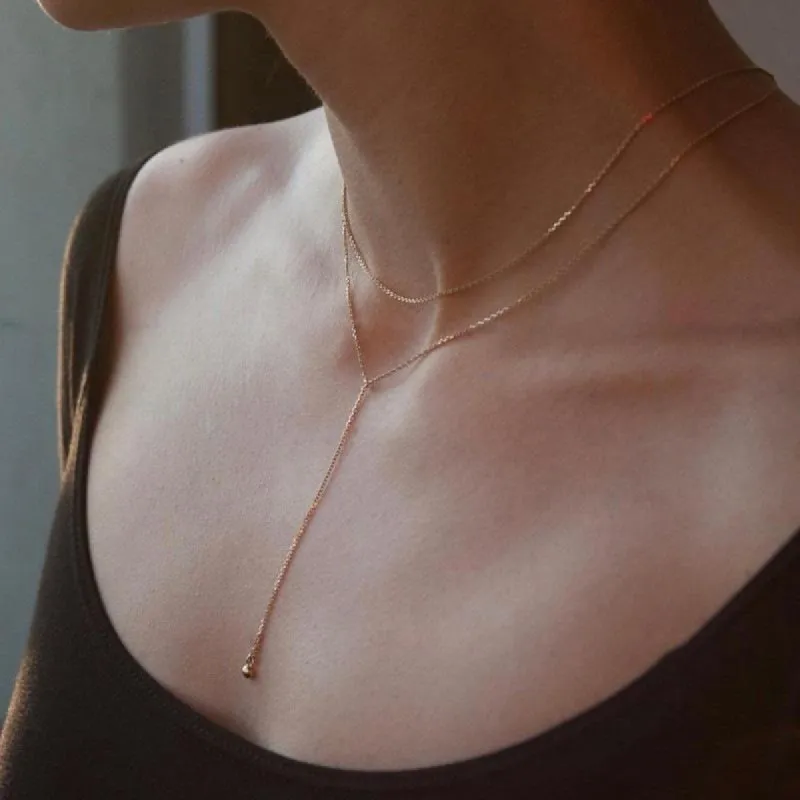14K Gold Plated Layered Chain Necklace sold by Aha Selected