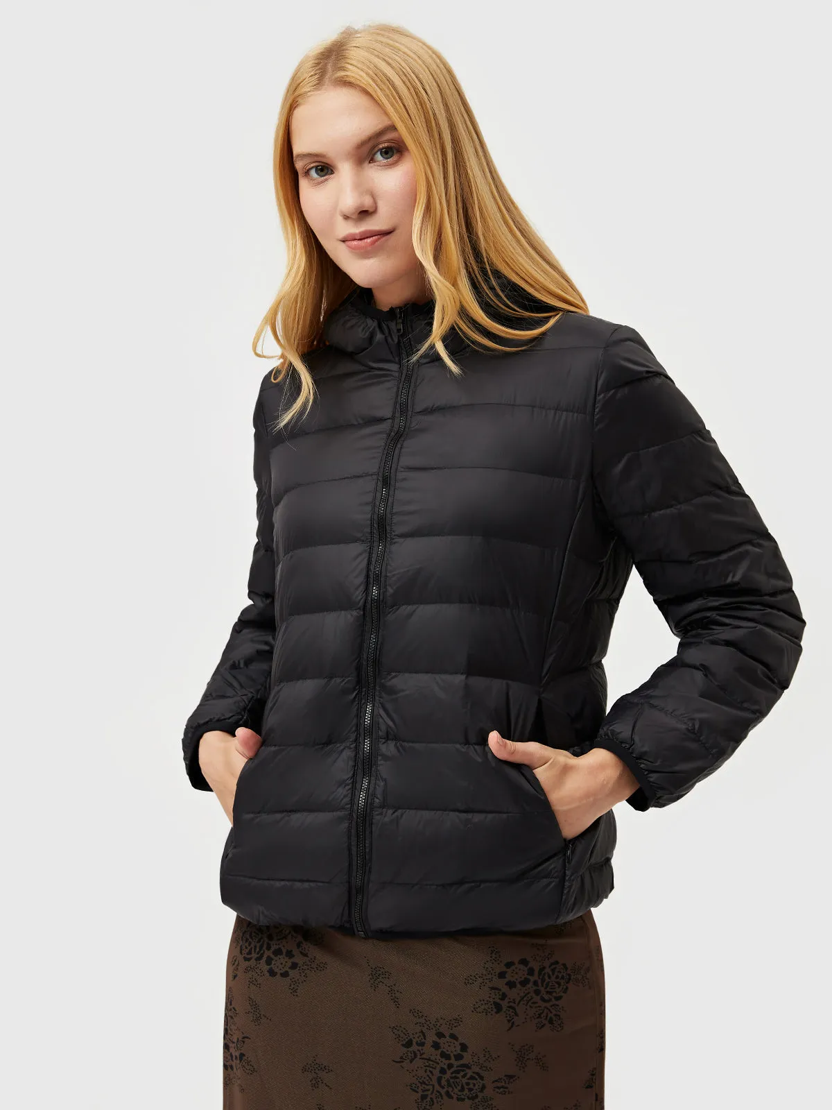 Featherweight Packable Down Puffer Hooded Jacket sold by Aha Selected
