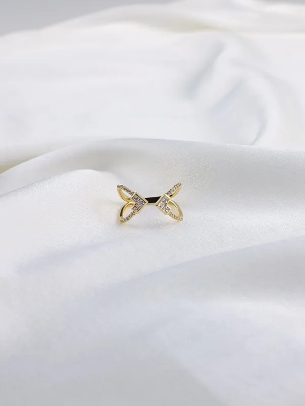 Hollow Diamond Open-end Ring sold by Aha Selected