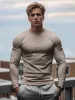 Crew neck Long Sleeve Cotton T-Shirt sold by Aha Selected