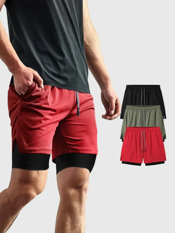 3-Pack 7" Kinetic Pocket Lined 2 in 1 Mesh Short sold by Aha Selected