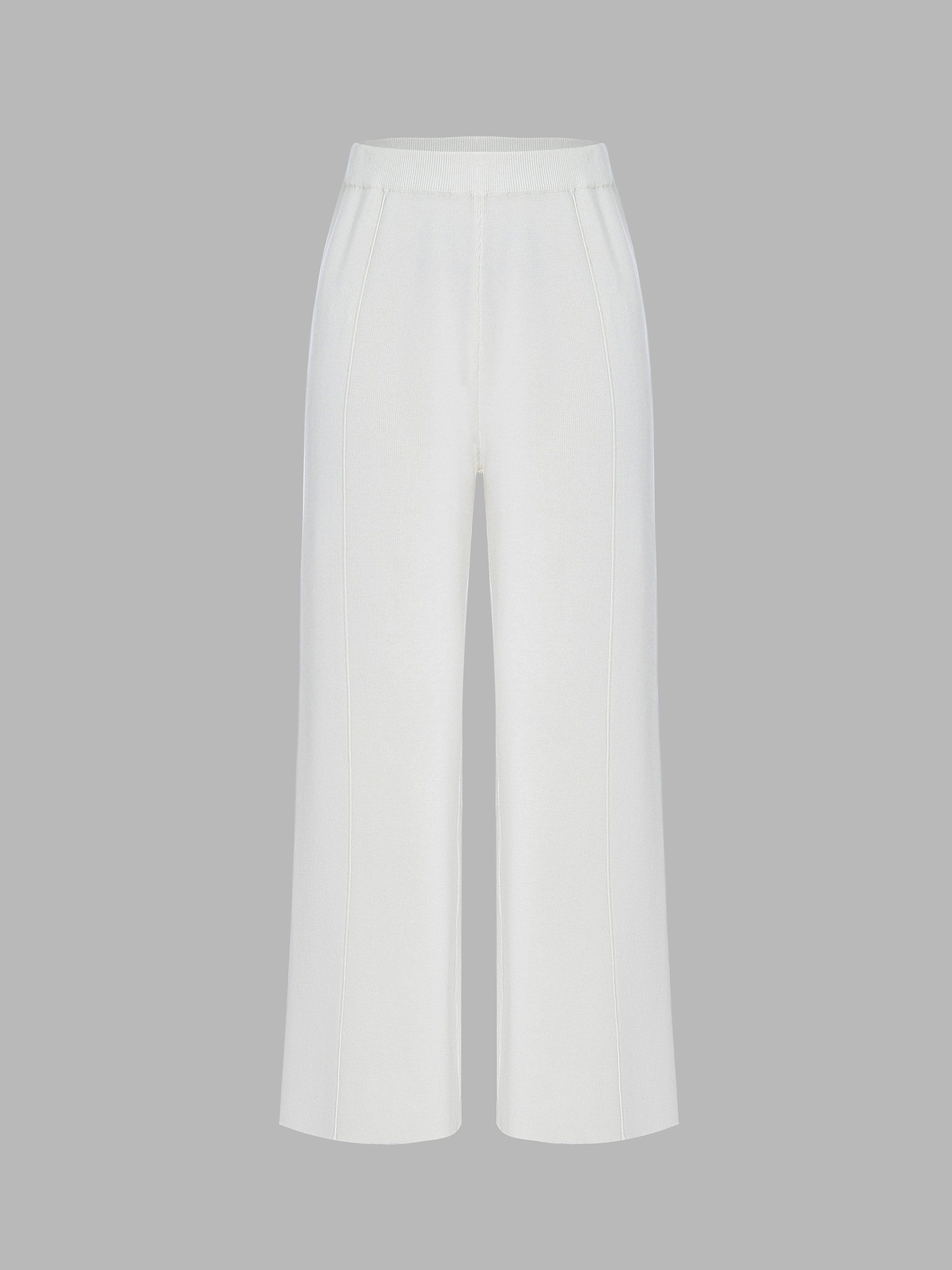 Relaxed Knit Wide Leg Pants sold by Aha Selected