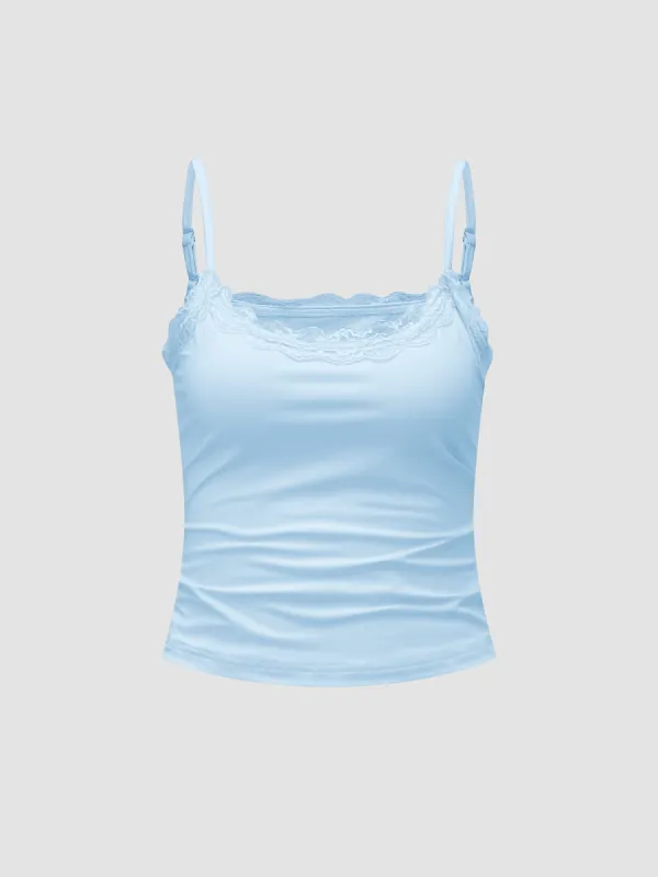 Lace Trim Cami Top sold by Aha Selected