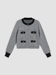 Women's Colorblock Pocket Cardigan sold by Aha Selected