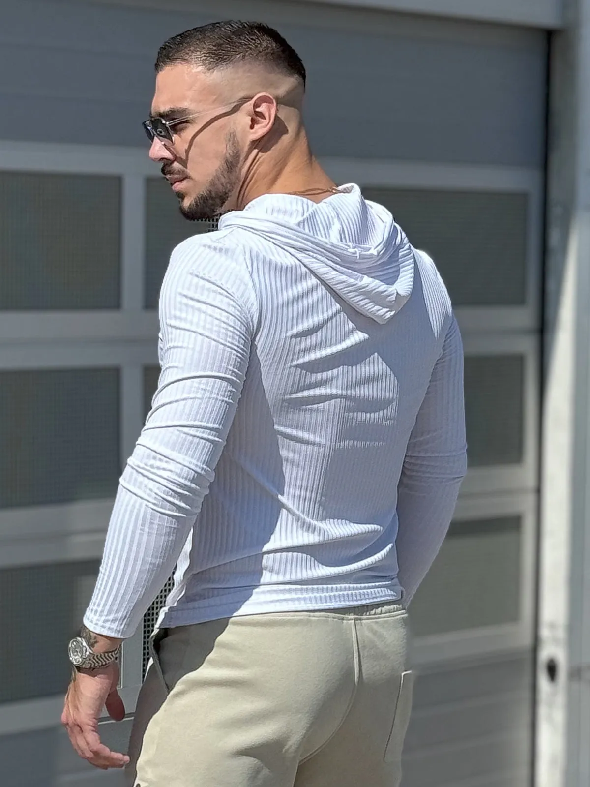 Stretch Rib Jersey Baselayer Hoodie sold by Aha Selected product image thumbnail 2