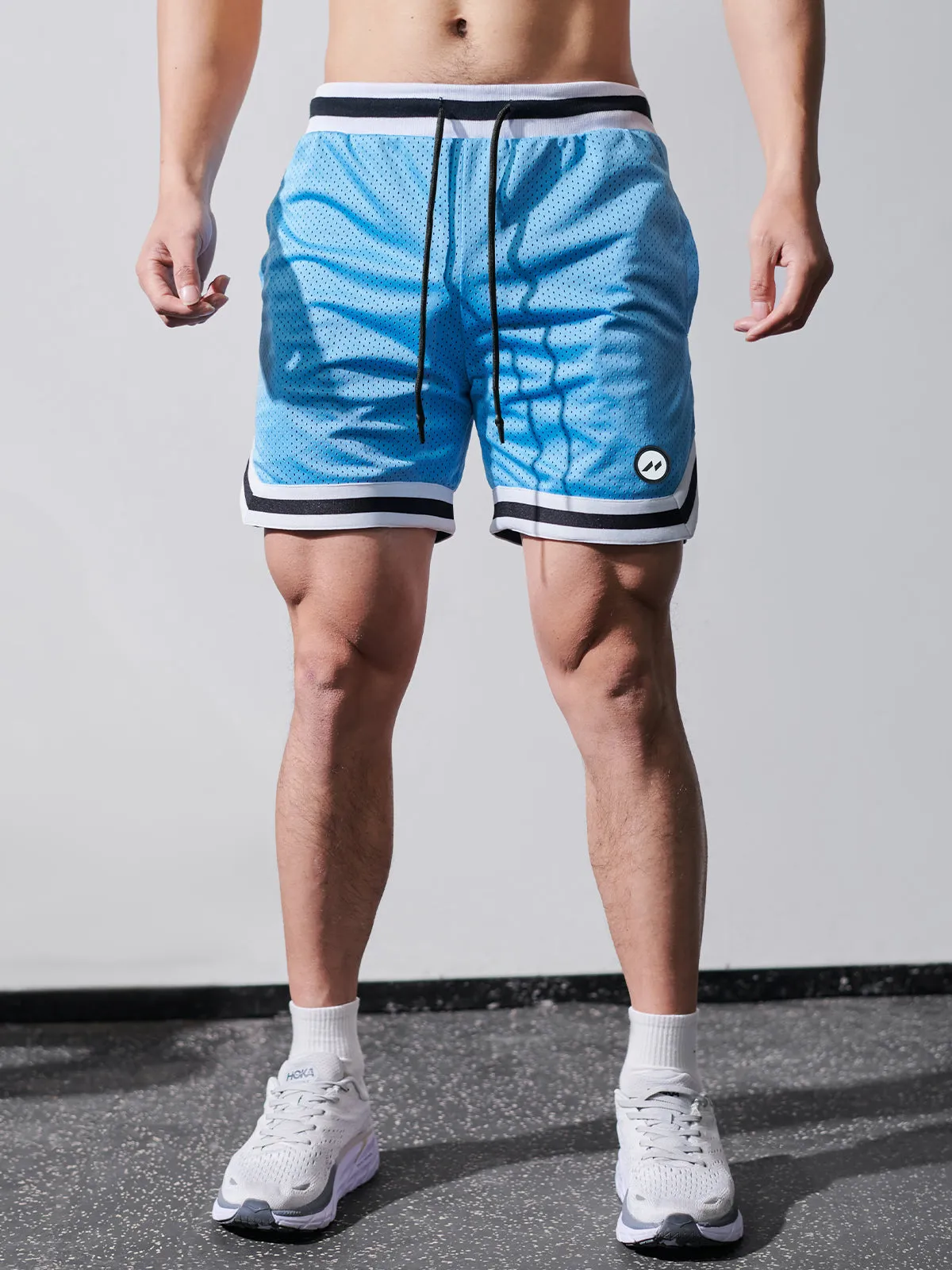 Gym To Street Mesh 6" Short-Sky Blue sold by Aha Selected