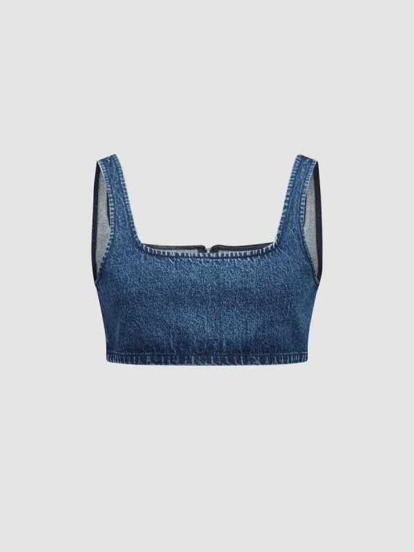 Denim Top sold by Aha Selected