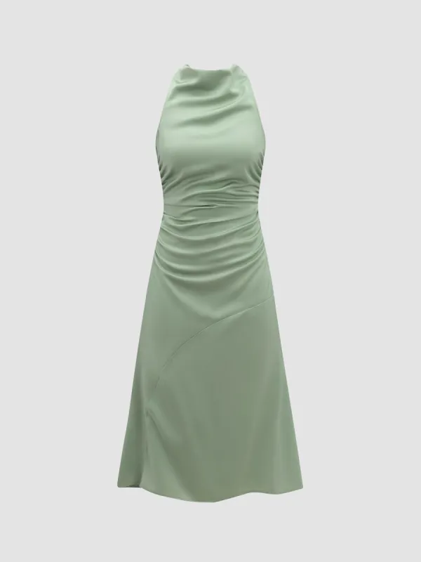 Crisscross Back Satin Gown sold by Aha Selected