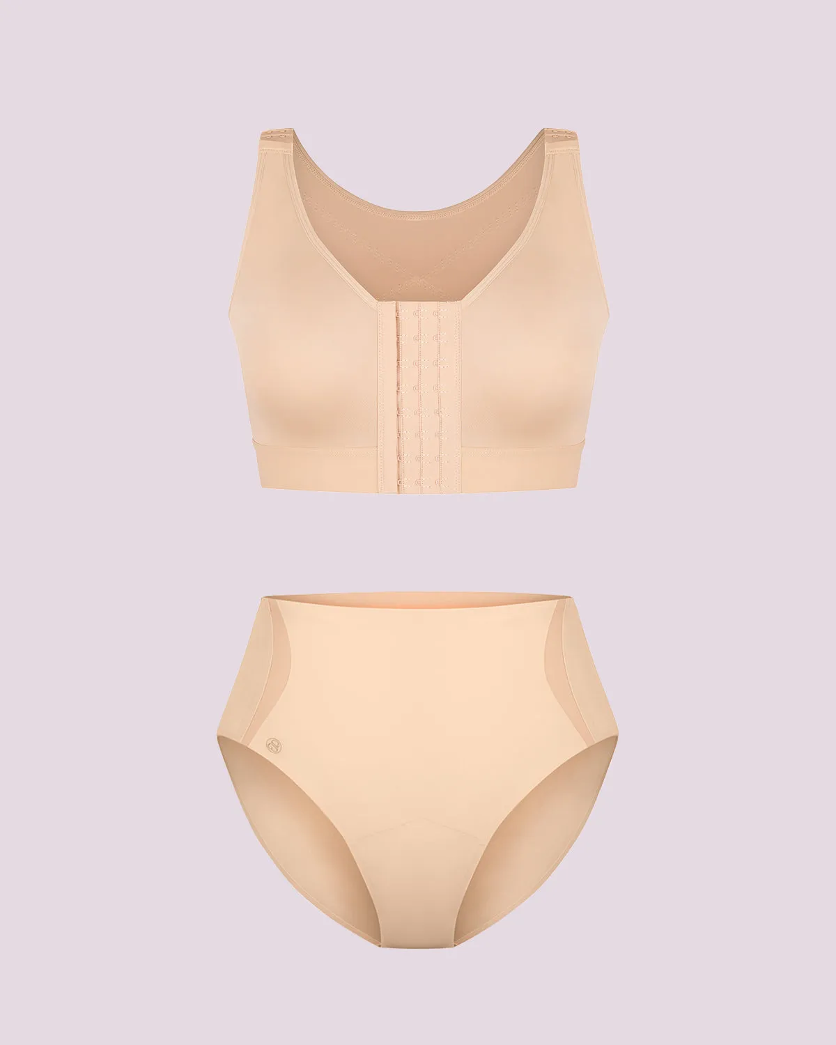 Bare Essentials™ AirSlim® Unlined Wireless Back Support Bra + Brief sold by Shapellx