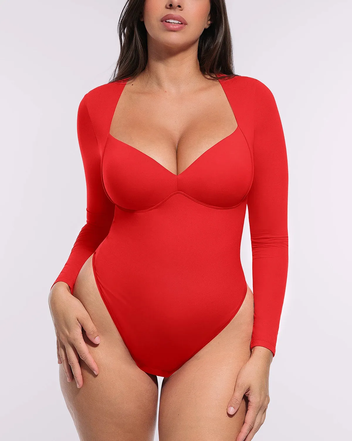 Bare Essentials™ AirSlim® Long Sleeve Thong Bodysuit sold by Shapellx product image thumbnail 3