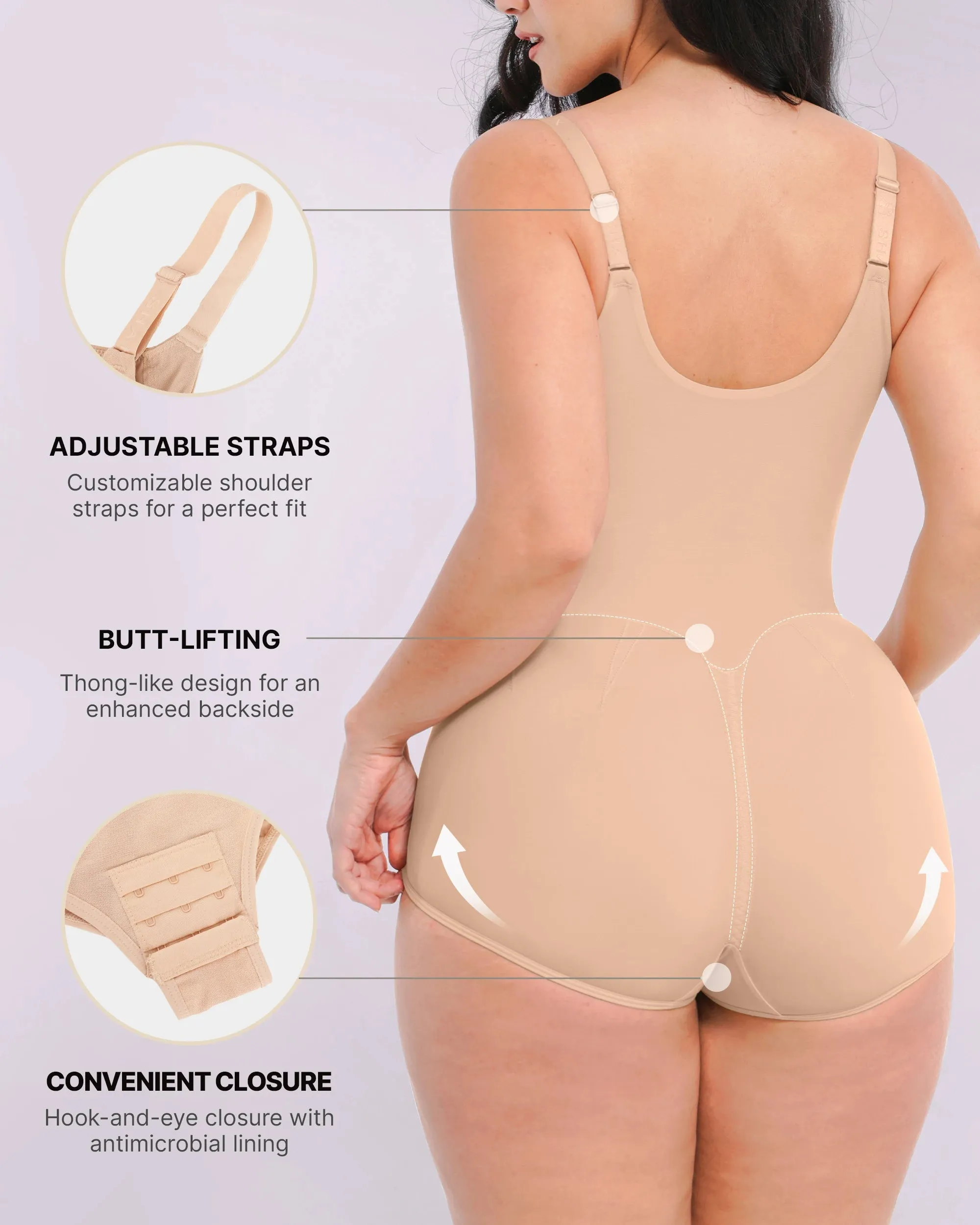 BOOT-YEAH™ AirSlim® Built-in Tummy Control Cincher Brief Bodysuit sold by Shapellx product image thumbnail 3