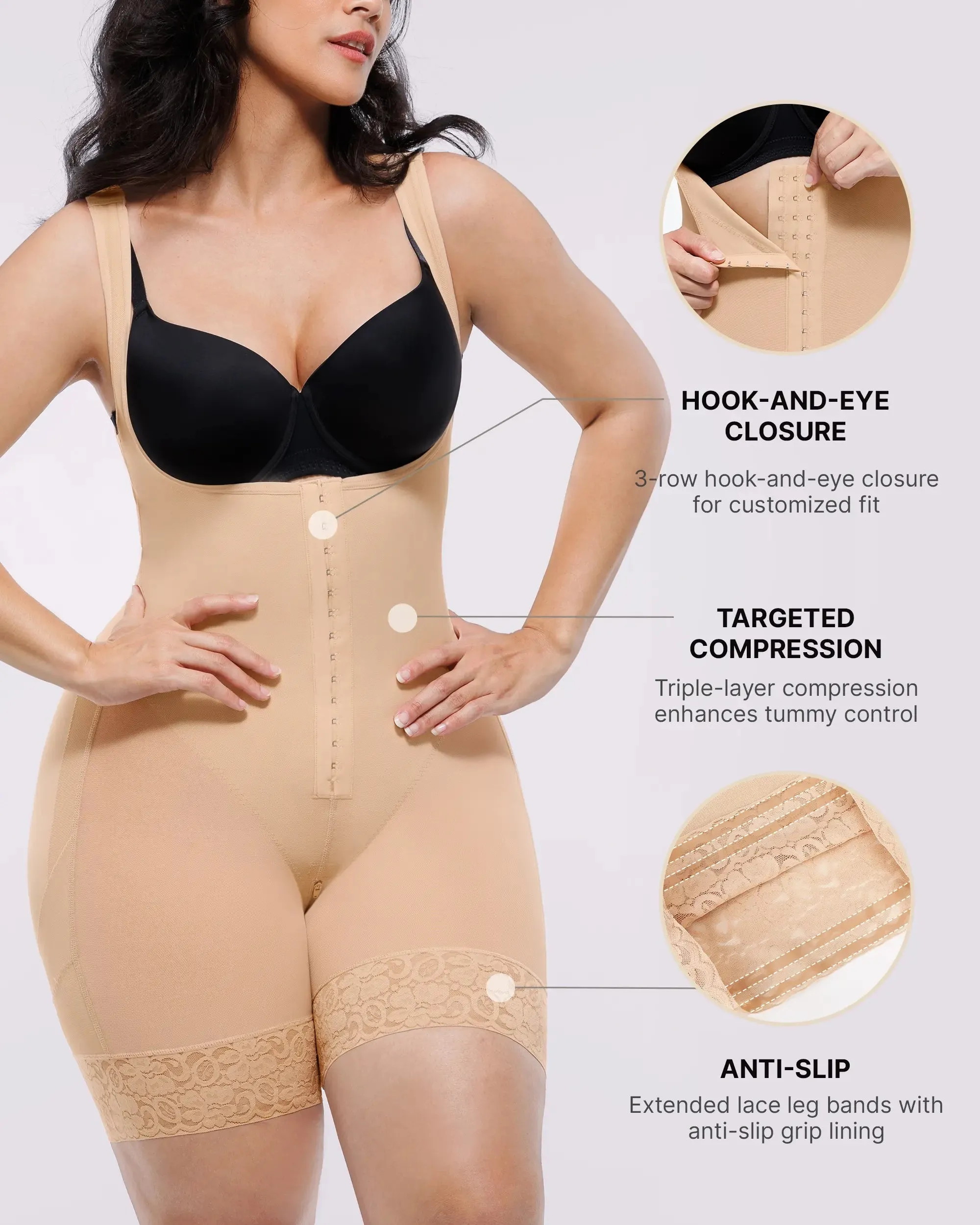 BOOT-YEAH™ AirSlim® Extreme Compression Open Bust Bodysuit sold by Shapellx product image thumbnail 3
