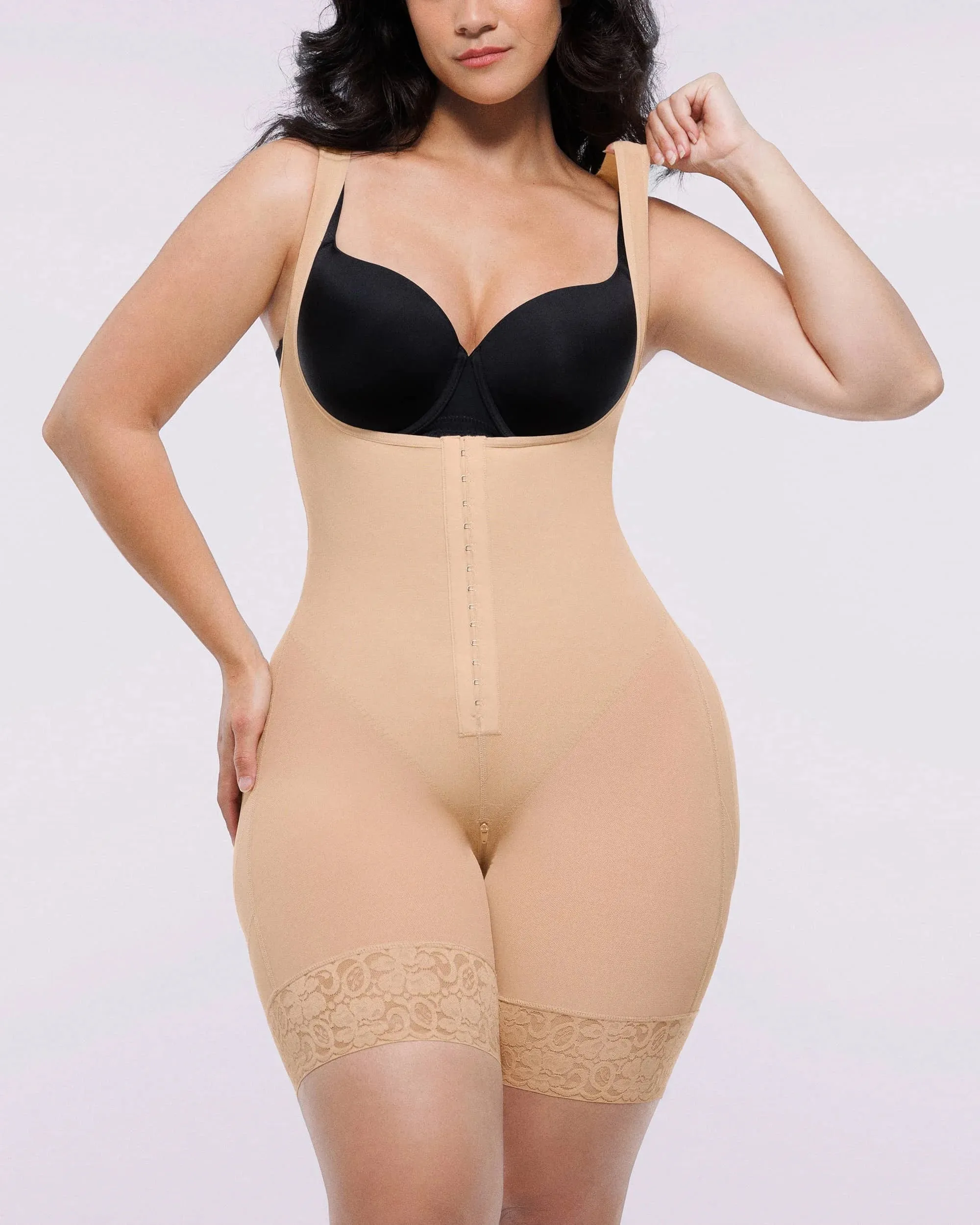 BOOT-YEAH™ AirSlim® Extreme Compression Open Bust Bodysuit sold by Shapellx