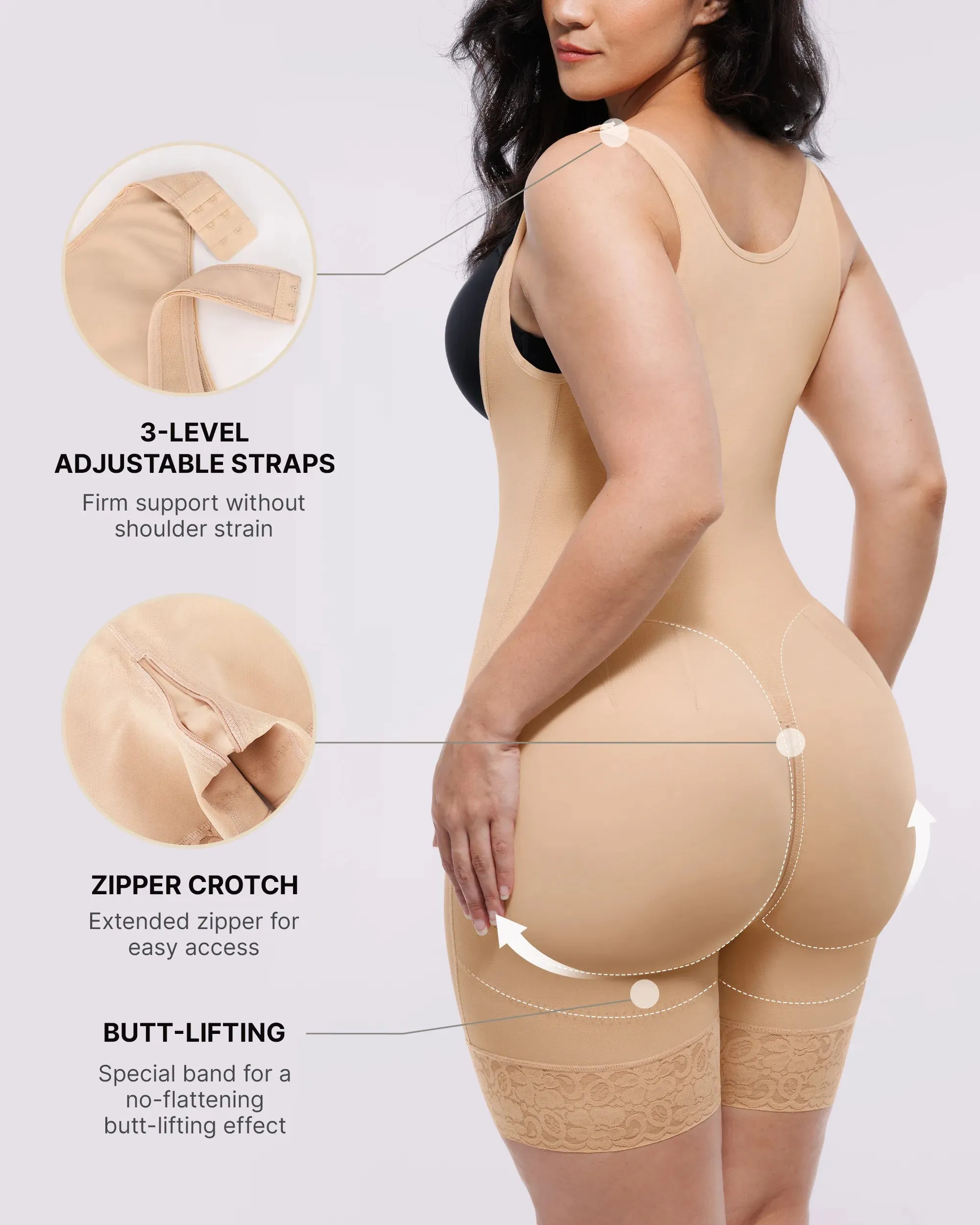 BOOT-YEAH™ AirSlim® Extreme Compression Open Bust Bodysuit sold by Shapellx product image thumbnail 2