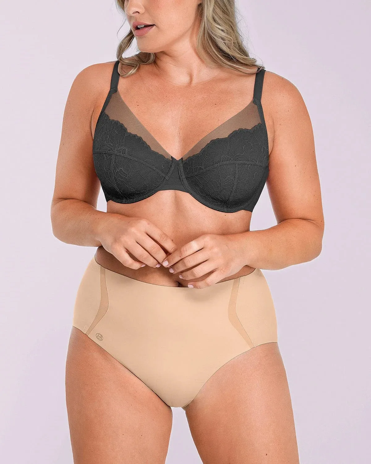 Bare Essentials™ AirSlim® Unlined Lace Underwired Uplift Bra sold by Shapellx product image thumbnail 5