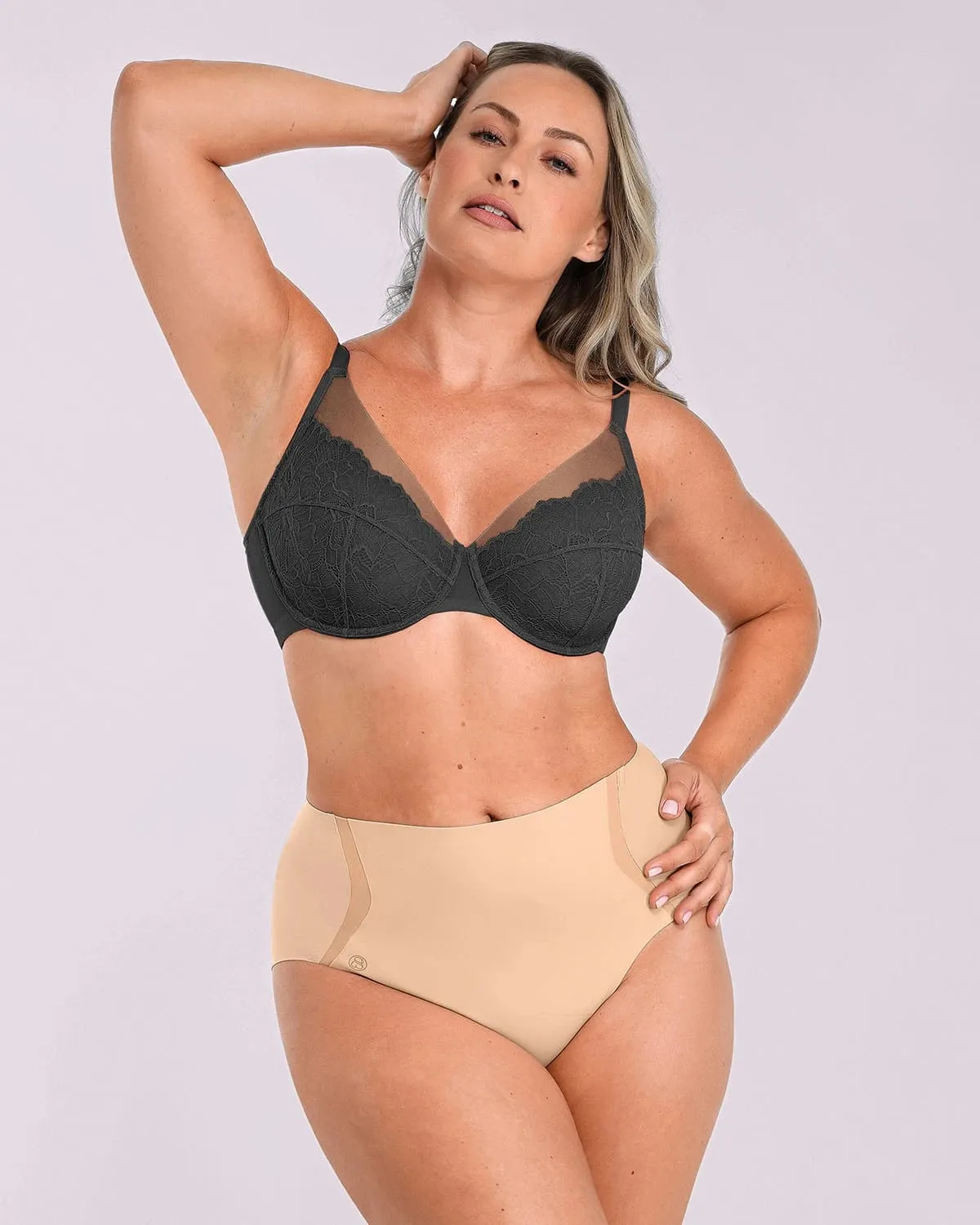 Bare Essentials™ AirSlim® Unlined Lace Underwired Uplift Bra sold by Shapellx product image thumbnail 2