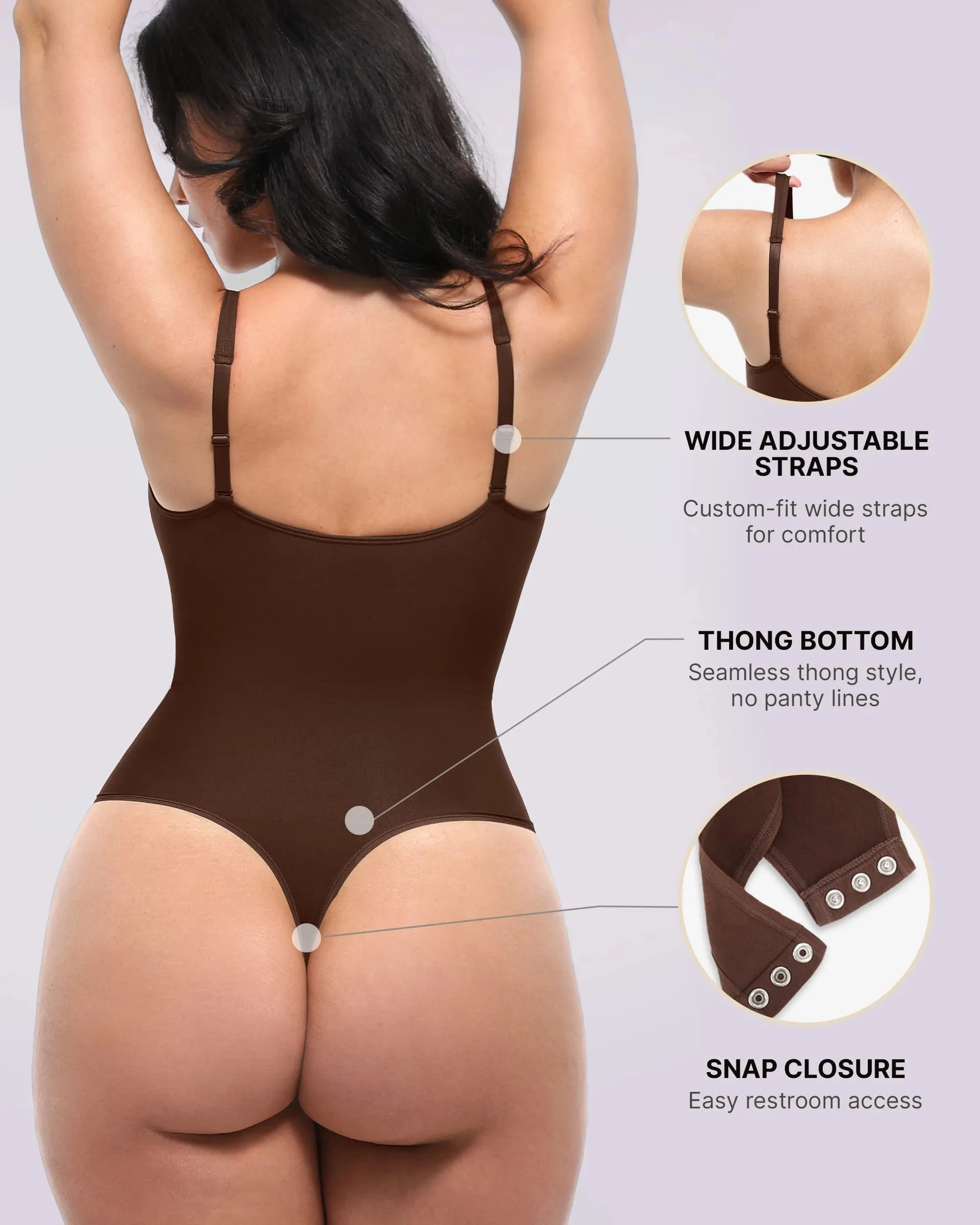 Bare Essentials™ Skin Flow Zipper Front Thong Bodysuit sold by Shapellx product image thumbnail 2
