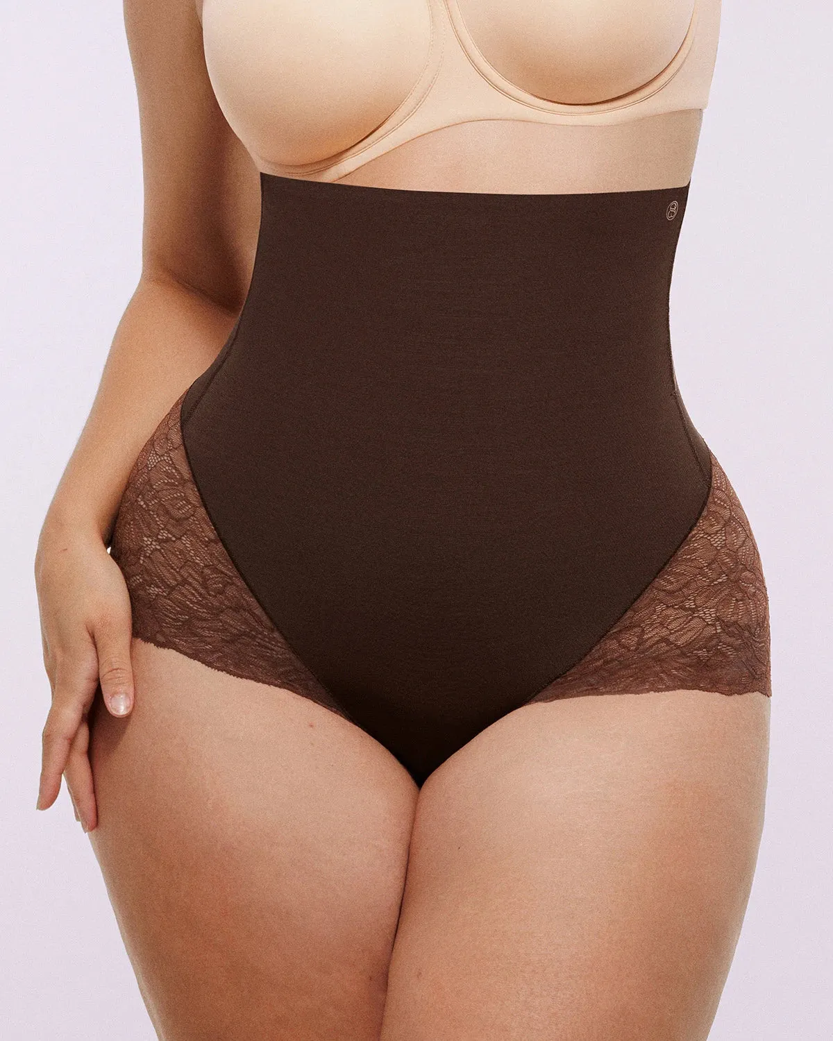 Bare Essentials™ MeshSmooth™ High-Waisted Sheer Lace Brief sold by Shapellx product image thumbnail 5
