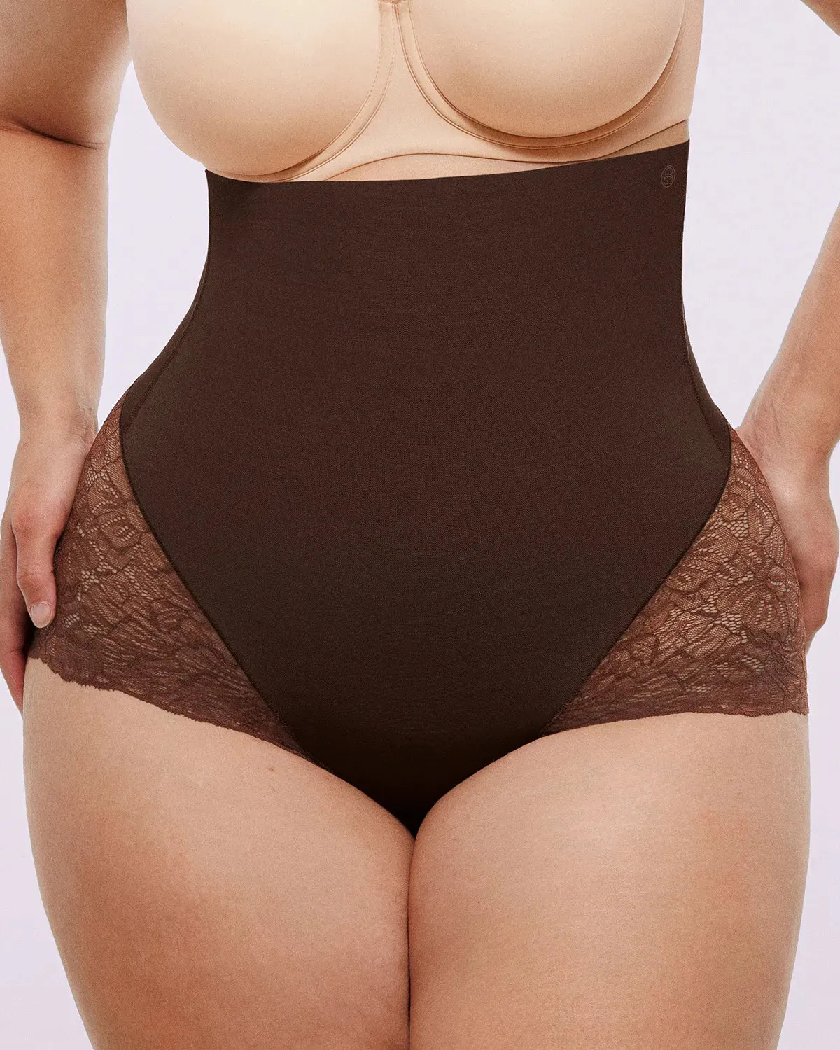 Bare Essentials™ MeshSmooth™ High-Waisted Sheer Lace Brief sold by Shapellx product image thumbnail 2
