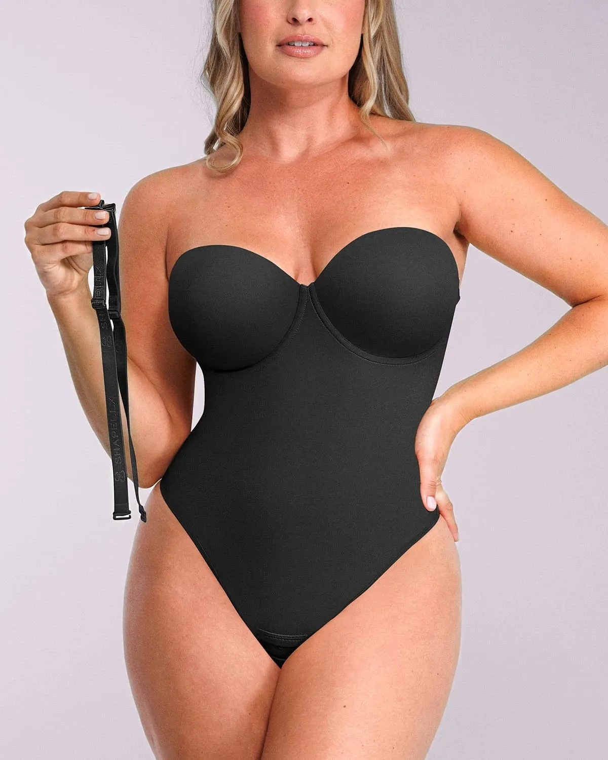Bare Essentials™ AirSlim® Strapless Thong Bodysuit sold by Shapellx product image thumbnail 2