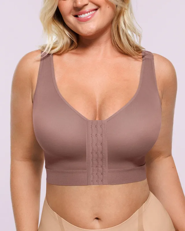 Bare Essentials™ AirSlim® Unlined Wireless Back Support Bra sold by Shapellx
