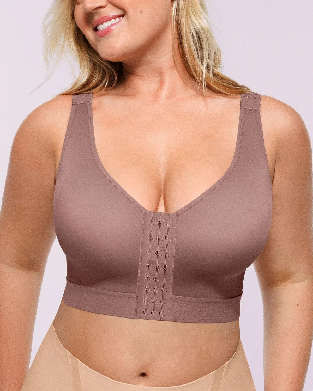 Bare Essentials™ AirSlim® Unlined Wireless Back Support Bra sold by Shapellx product image thumbnail 4