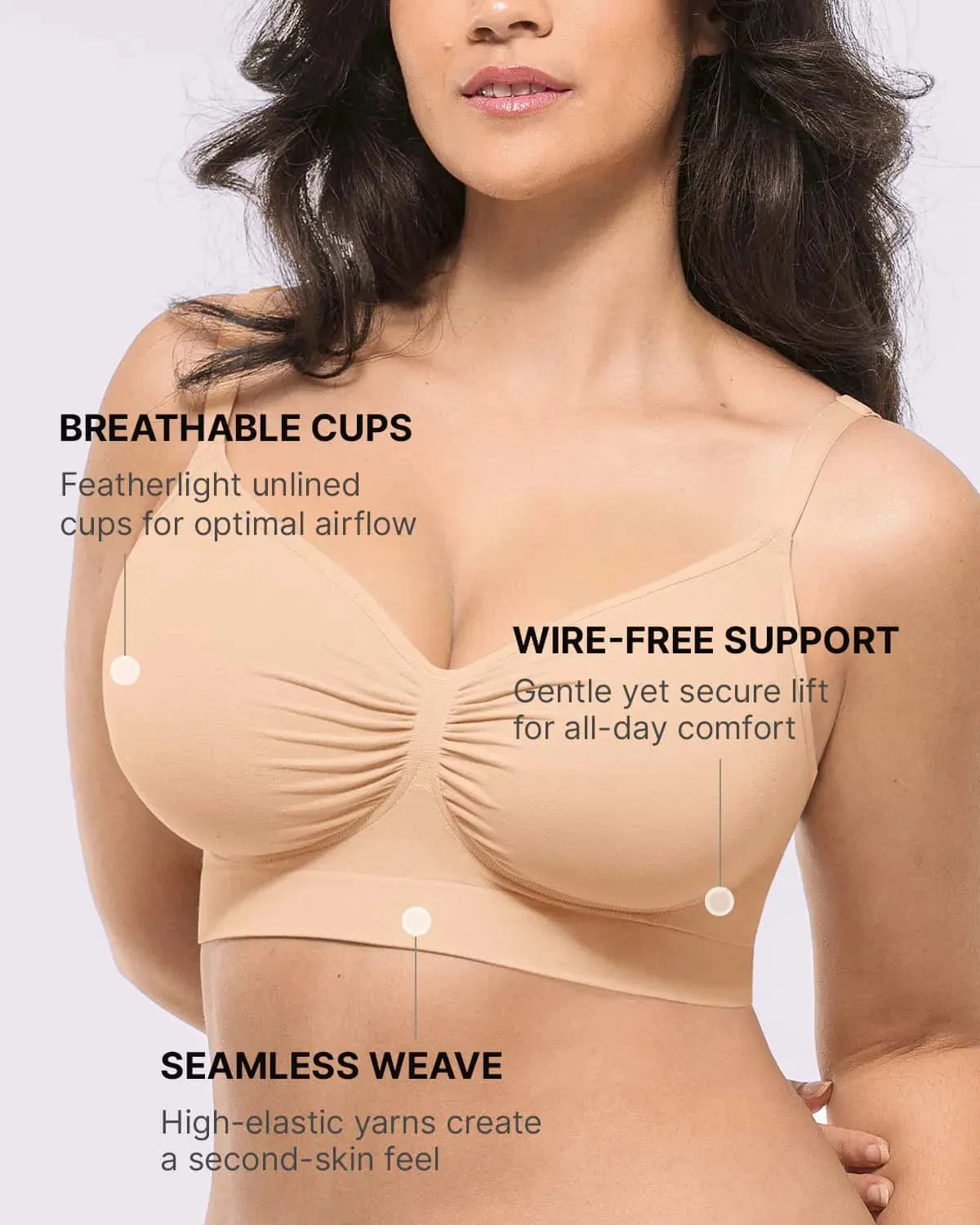 Bare Essentials™ Skin Flow Smooth Unlined Wireless Bra sold by Shapellx product image thumbnail 4