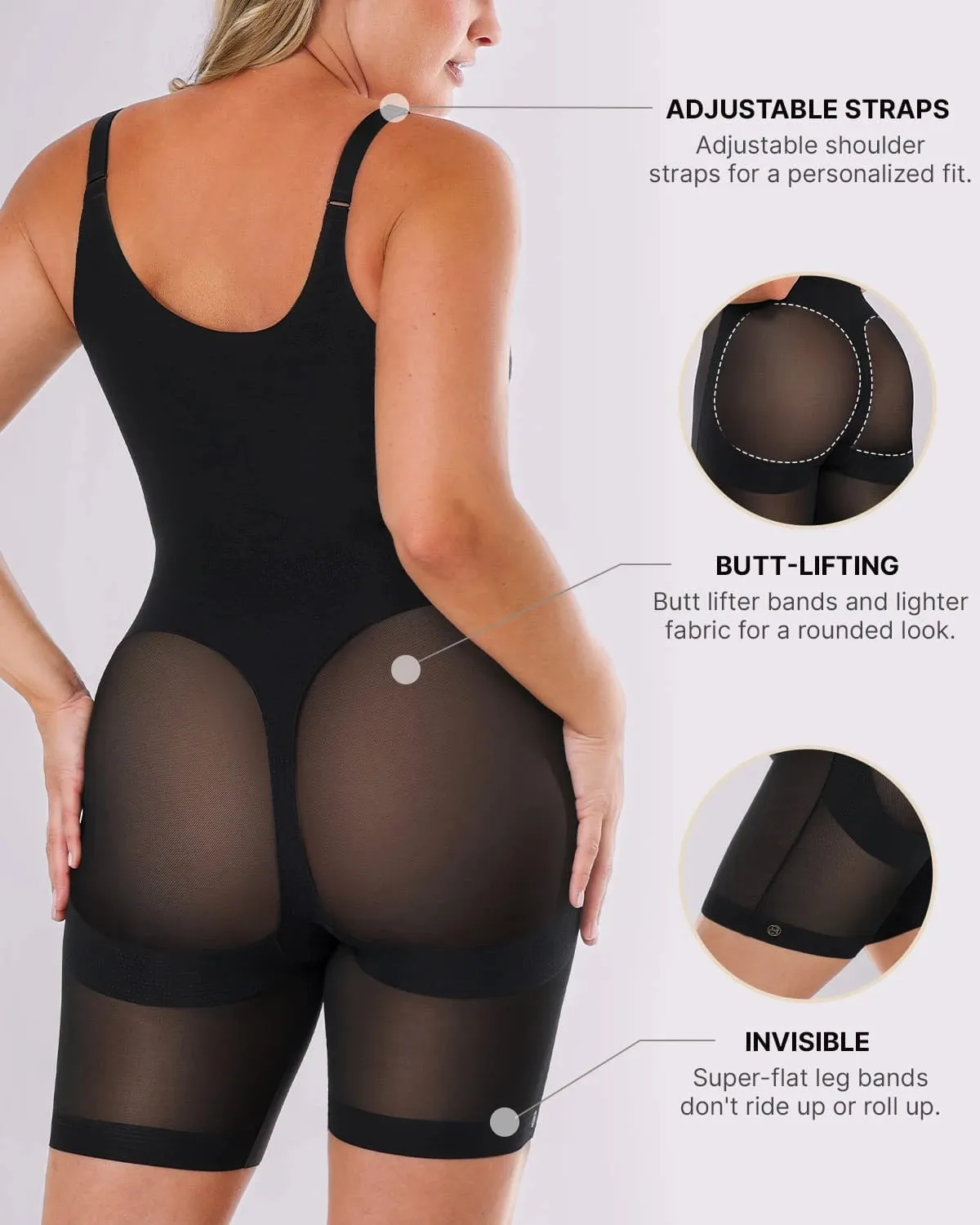 MeshSmooth™ Butt-Lifting Bodysuit sold by Shapellx product image thumbnail 4