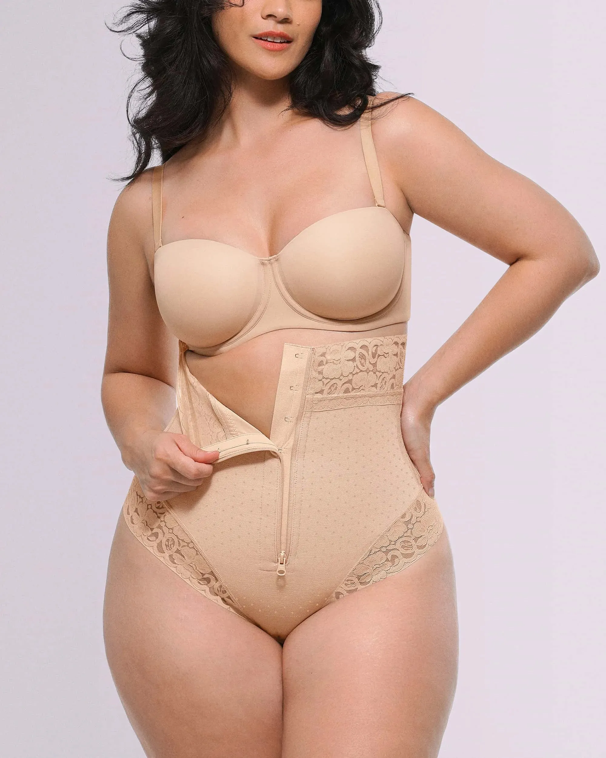 Bare Essentials™ AirSlim® High-Waisted Polka Dot Shaping Thong sold by Shapellx product image thumbnail 2