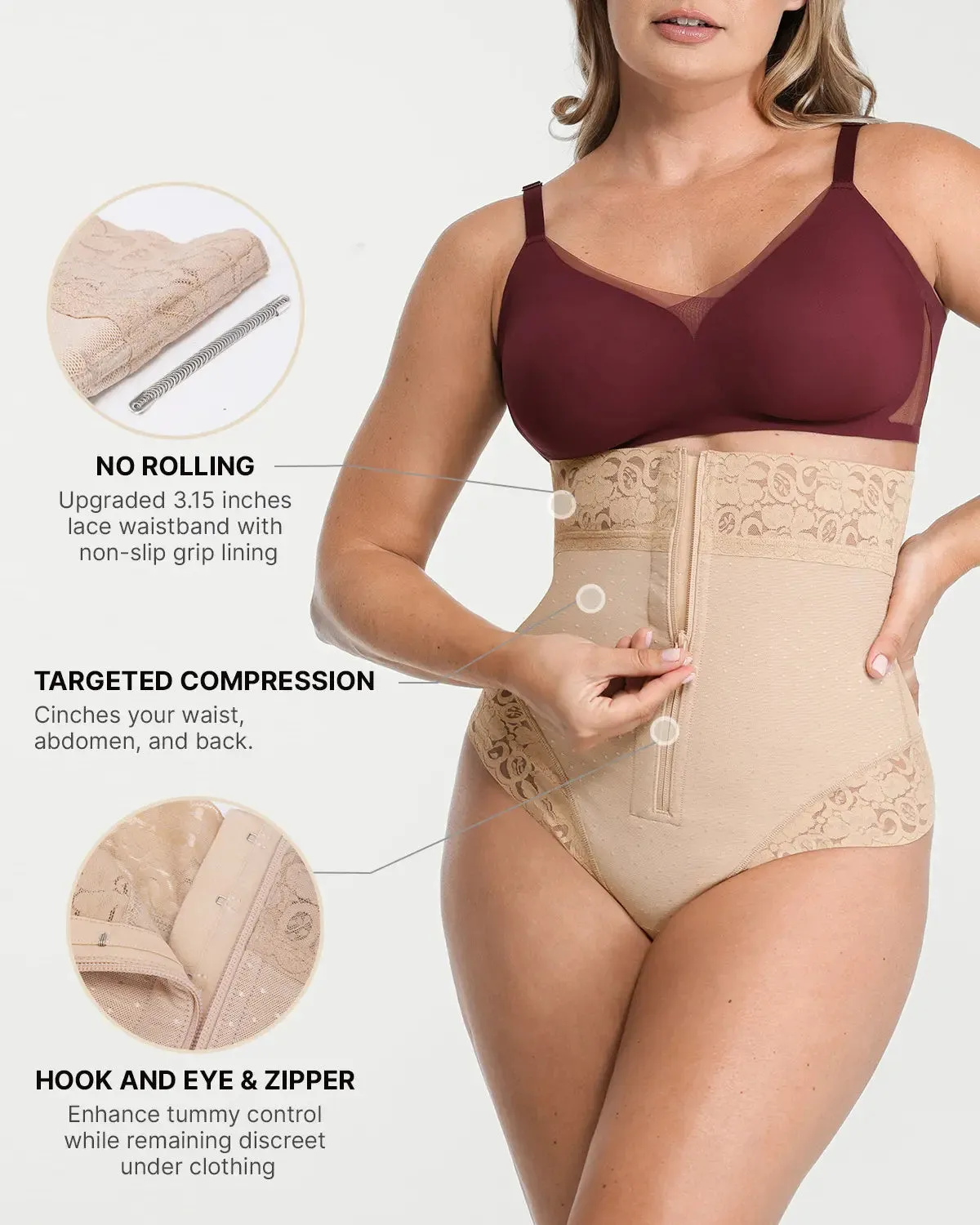 Bare Essentials™ AirSlim® High-Waisted Polka Dot Shaping Thong sold by Shapellx product image thumbnail 3
