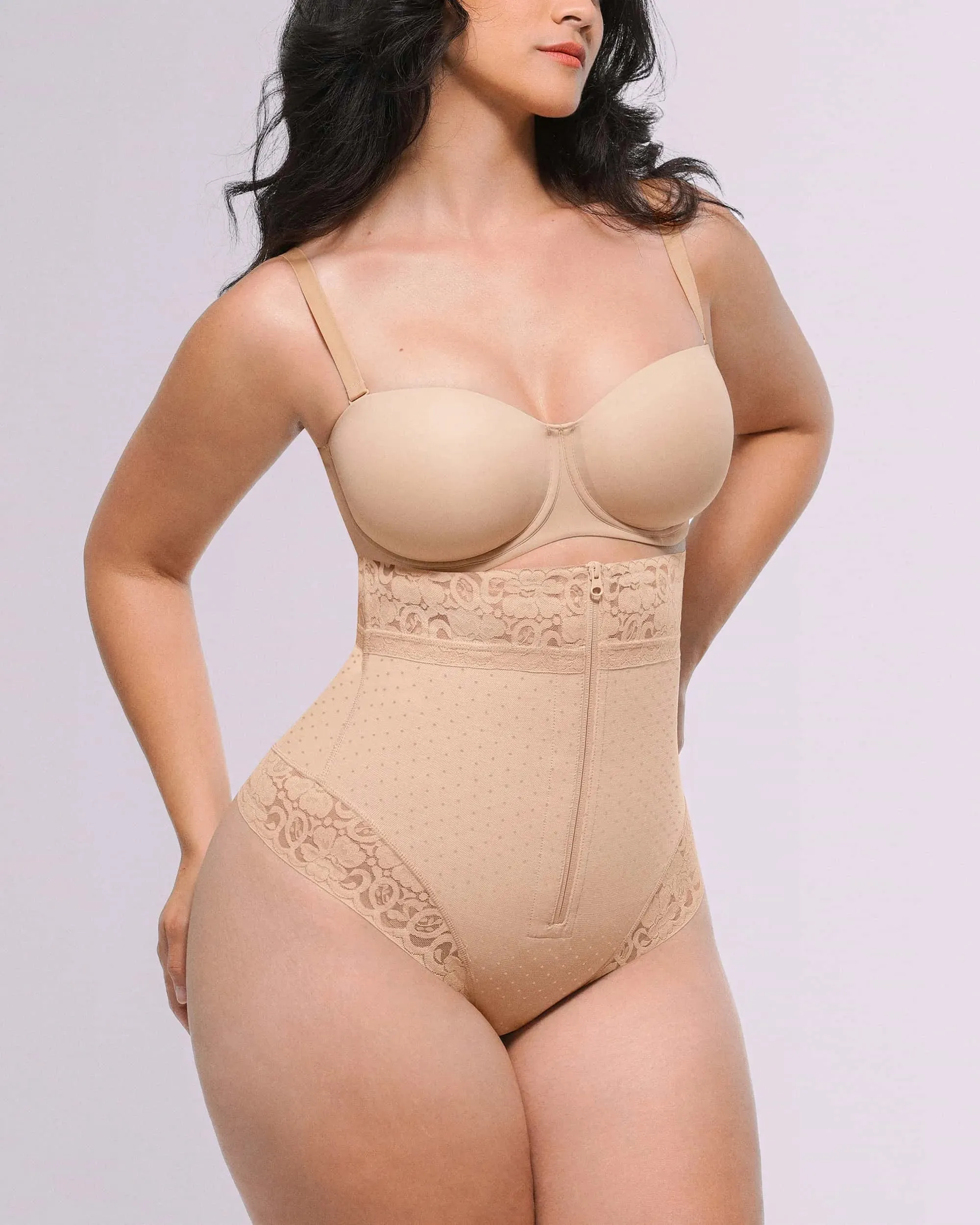 Bare Essentials™ AirSlim® High-Waisted Polka Dot Shaping Thong sold by Shapellx product image thumbnail 5