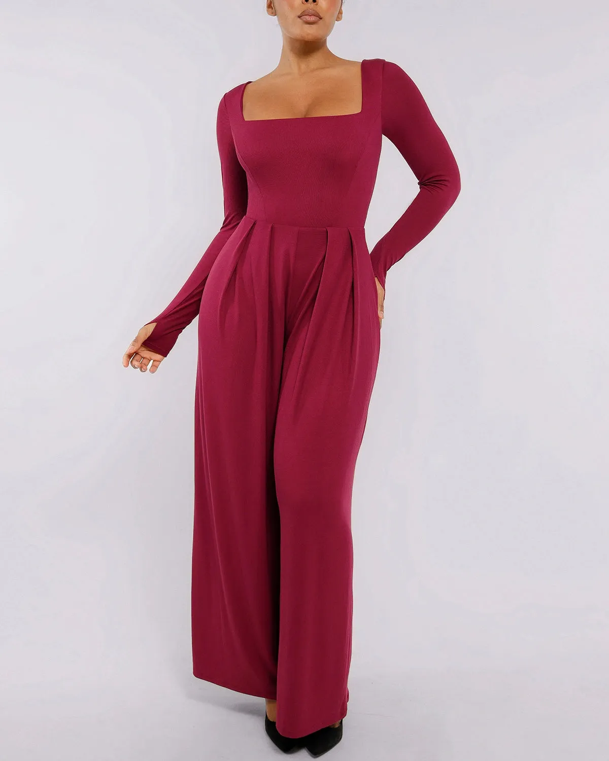 Bare Essentials™ AirSlim® Square Neckline Built-In Shaping Jumpsuit sold by Shapellx product image thumbnail 3