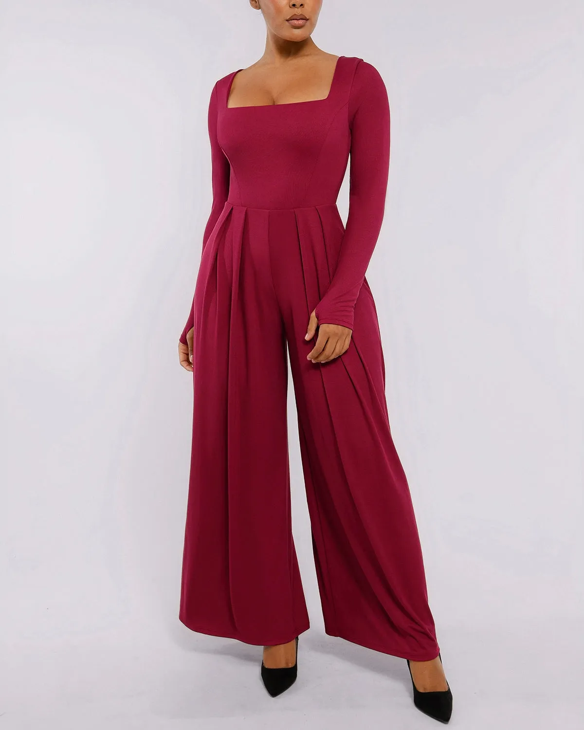 Bare Essentials™ AirSlim® Square Neckline Built-In Shaping Jumpsuit sold by Shapellx product image thumbnail 5