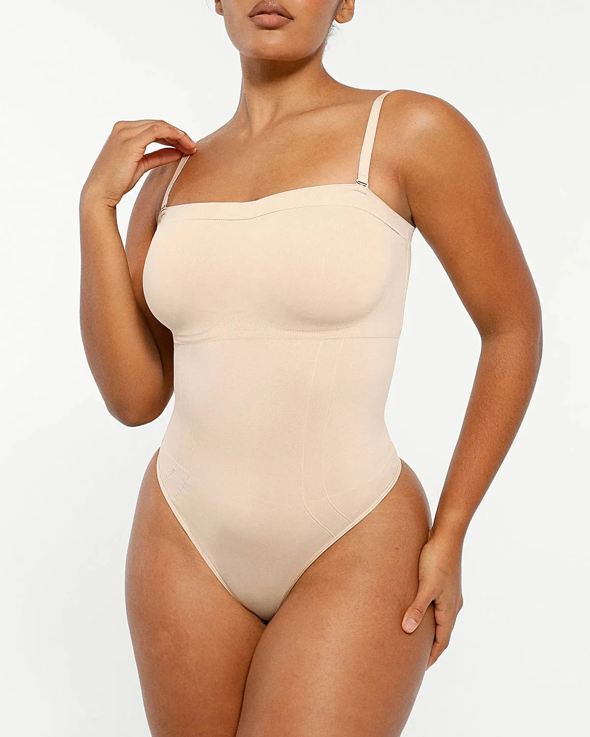 Bare Essentials™ Skin Flow™ Strapless Sculpt Thong Bodysuit sold by Shapellx product image thumbnail 5