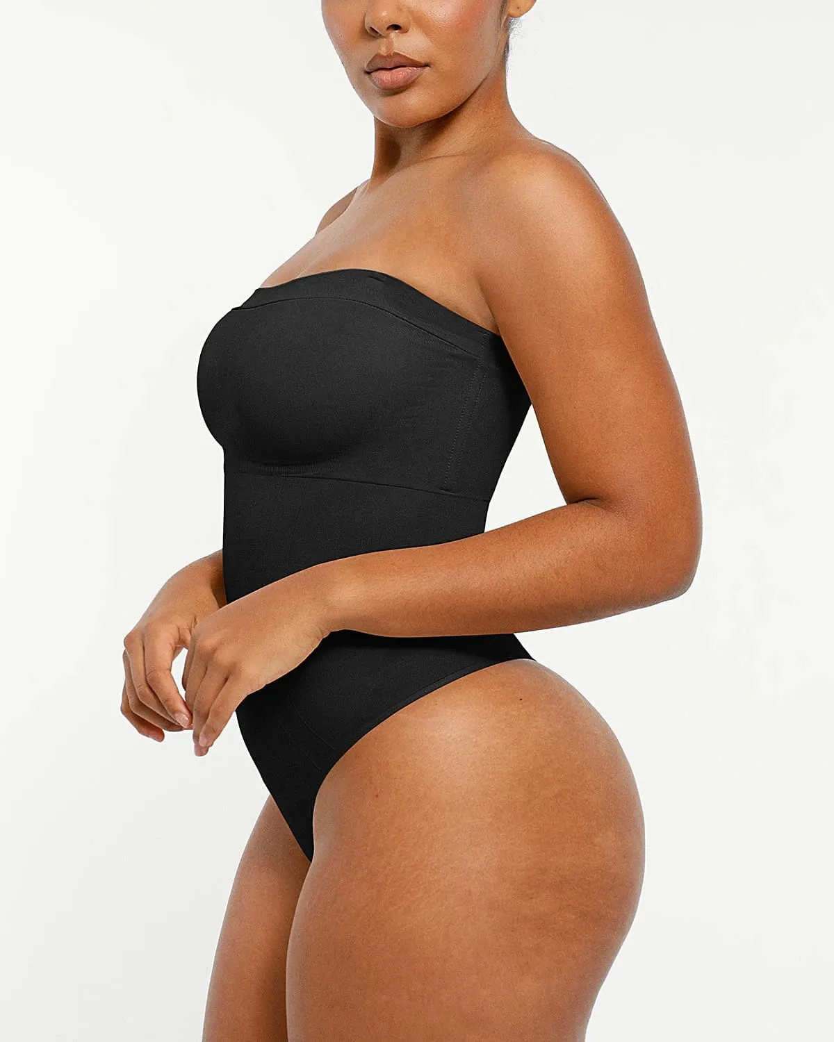Bare Essentials™ Skin Flow™ Strapless Sculpt Thong Bodysuit sold by Shapellx product image thumbnail 4