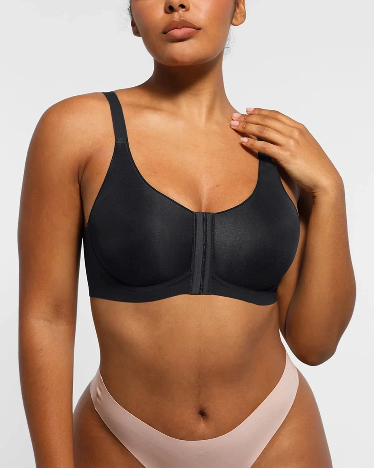 Bare Essentials™ Cream Touch™ Wireless Front-Hook Back Smooth Bra sold by Shapellx product image thumbnail 5