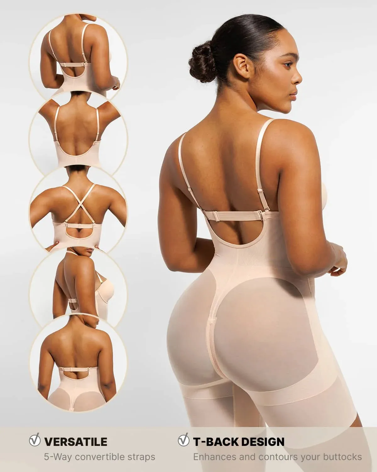 BOOT-YEAH™ MeshSmooth™ Deep Plunge Shaping Bodysuit sold by Shapellx product image thumbnail 4