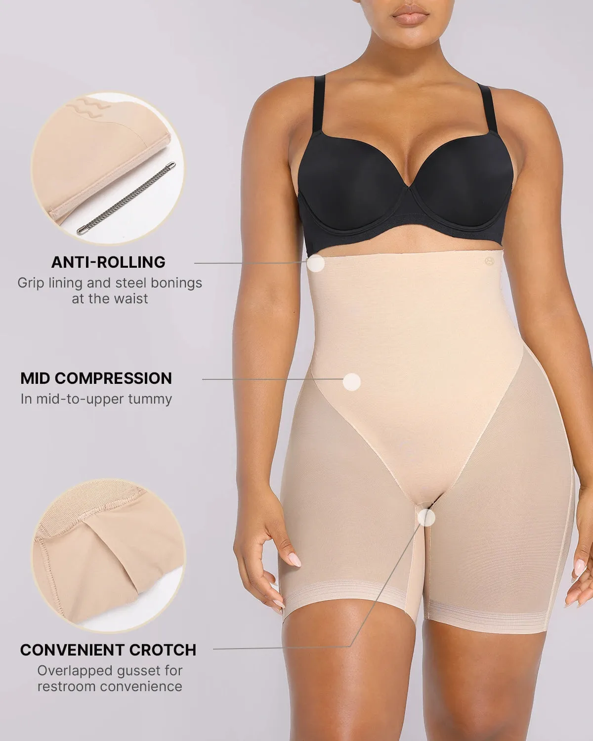 BOOT-YEAH™ MeshSmooth™ High-Waisted Mid Thigh Short sold by Shapellx product image thumbnail 4