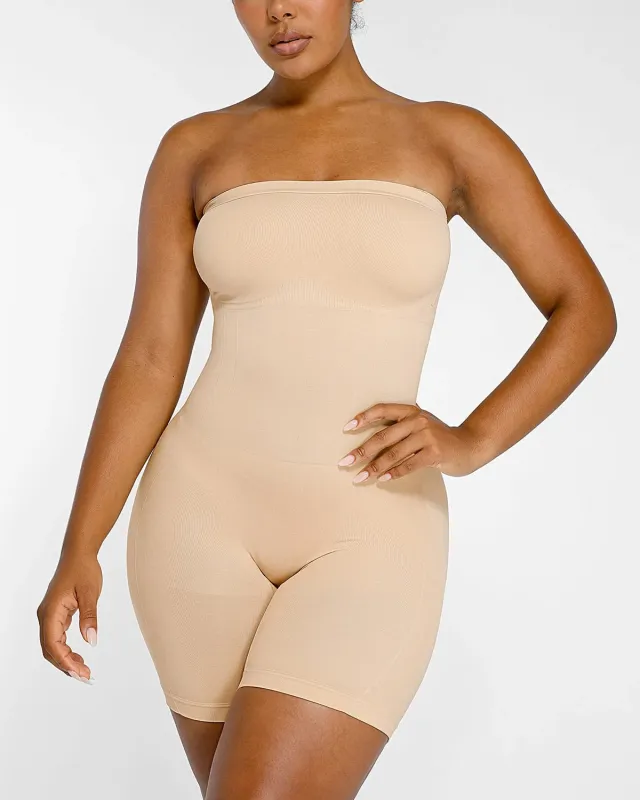 Bare Essentials™ Skin Flow™ Strapless Bodysuit sold by Shapellx