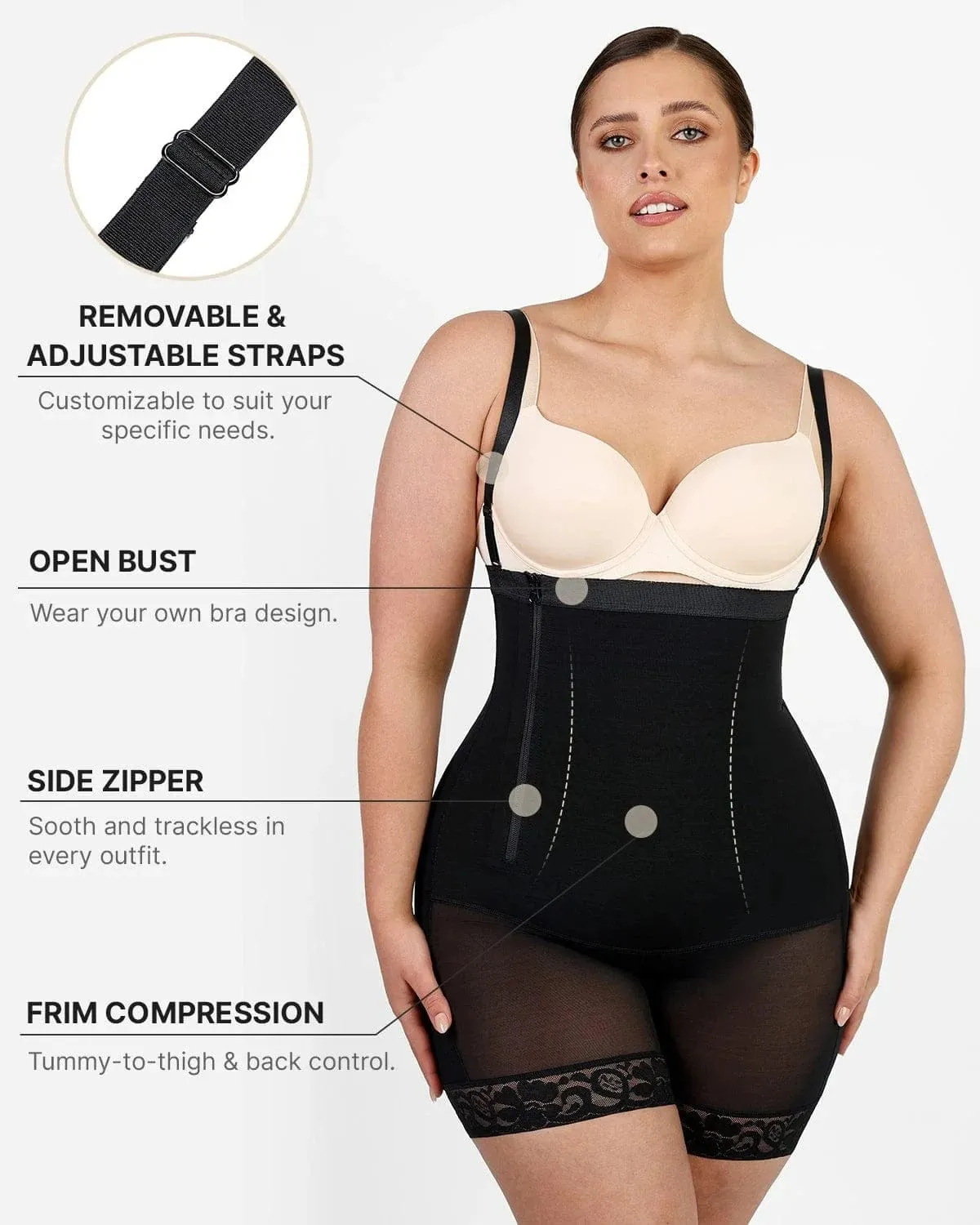 Bare Essentials™ AirSlim® Plus Curve Side Zipper Short sold by Shapellx product image thumbnail 5
