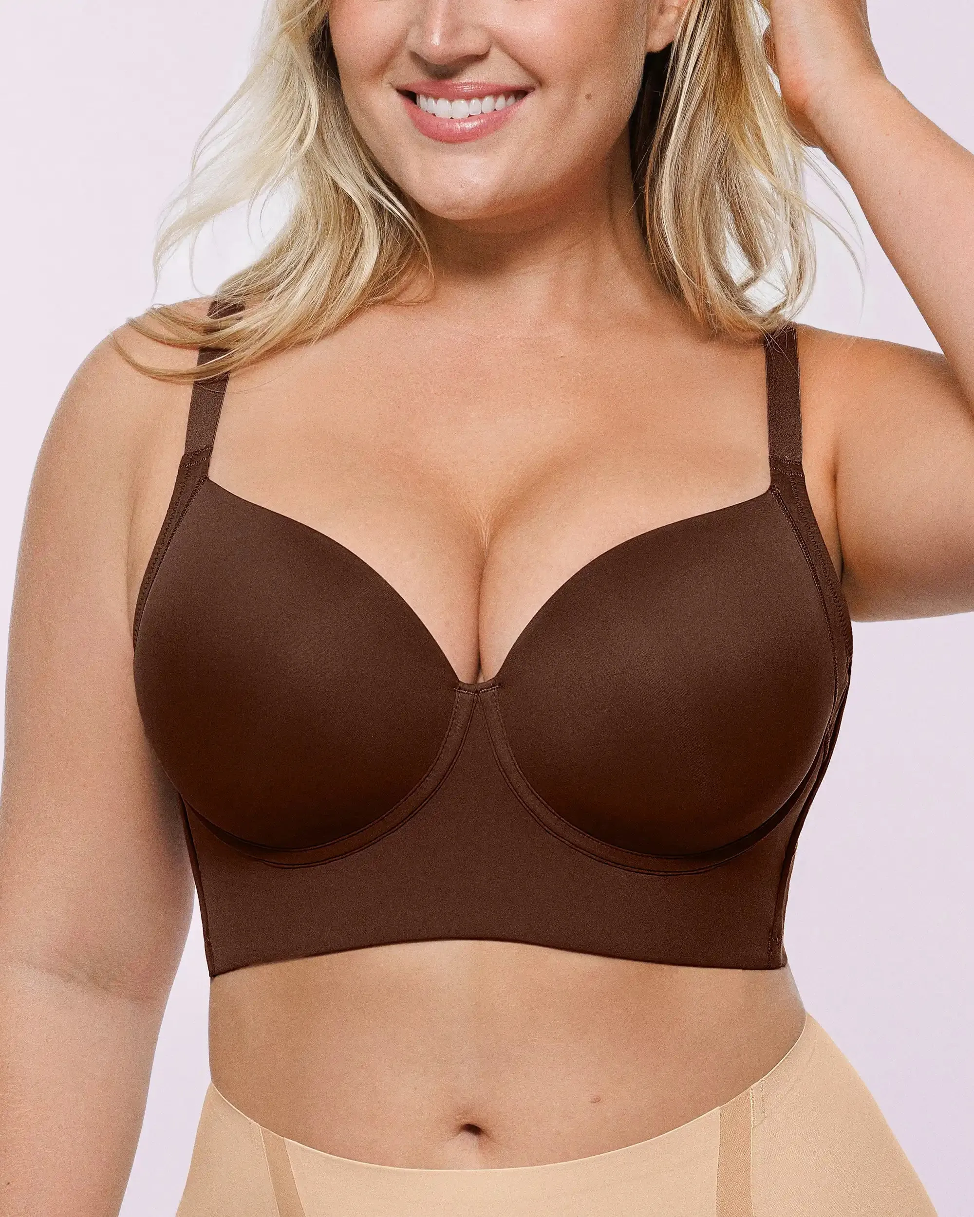Bare Essentials™ AirSlim® Back Smoothing Underwire Push-Up Bra sold by Shapellx