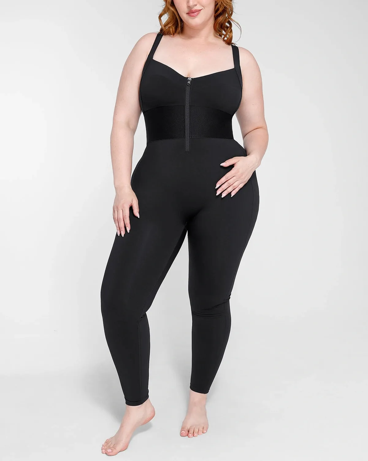 Bare Essentials™ AirSlim® ElasticFuse Waistband Shaping Jumpsuit sold by Shapellx