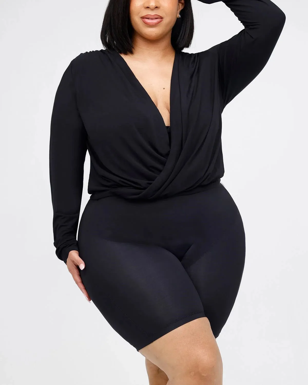 Shapewear 2-in-1 Overlapping V-Neck Top sold by Shapellx product image thumbnail 4