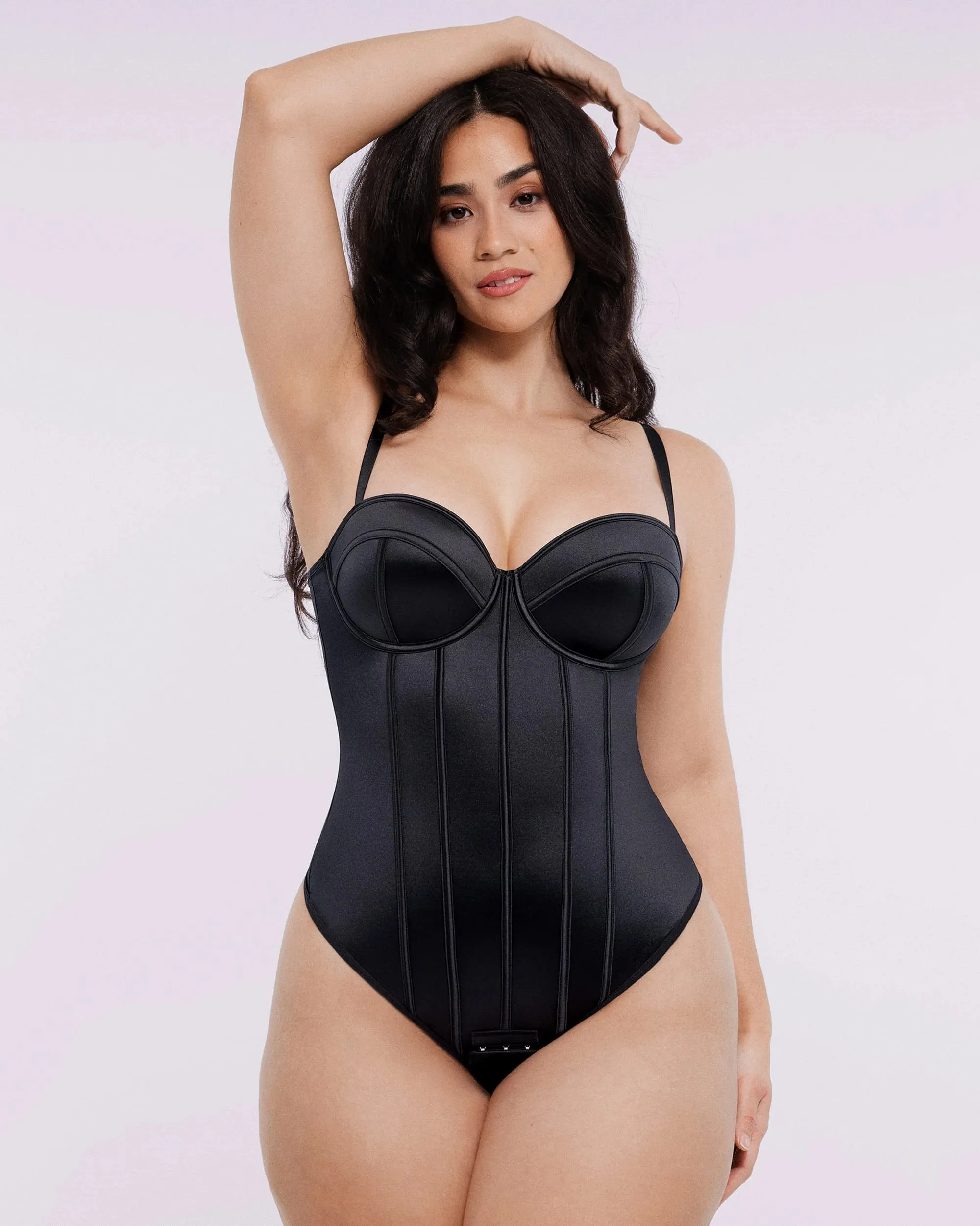 Bare Essentials™ AirSlim® Retro-style Cupped Bra-free Thong Bodysuit sold by Shapellx product image thumbnail 3