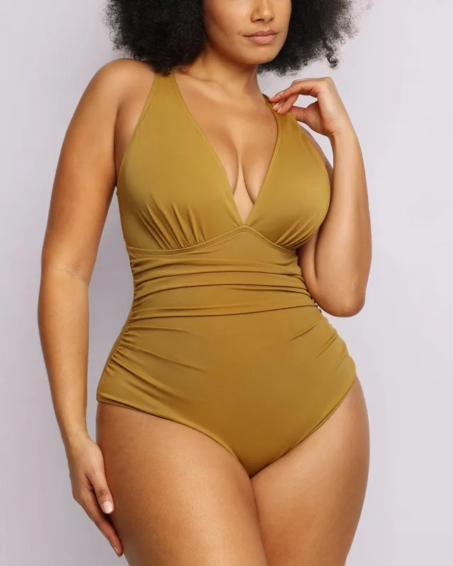 Smart Sculpt™ Plunge Cutout Swimsuit made by Shapellx