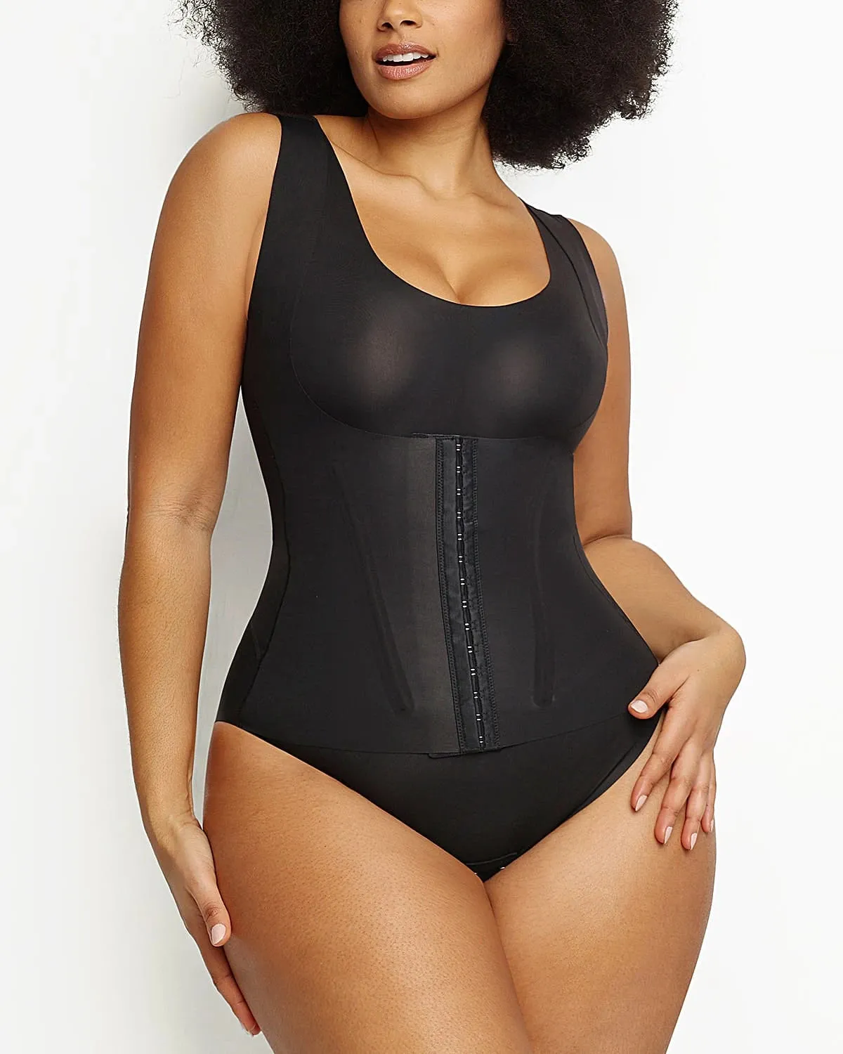 Bare Essentials™ Cream Touch™ 3 In 1 Shaping Tank Brief Bodysuit sold by Shapellx product image thumbnail 5