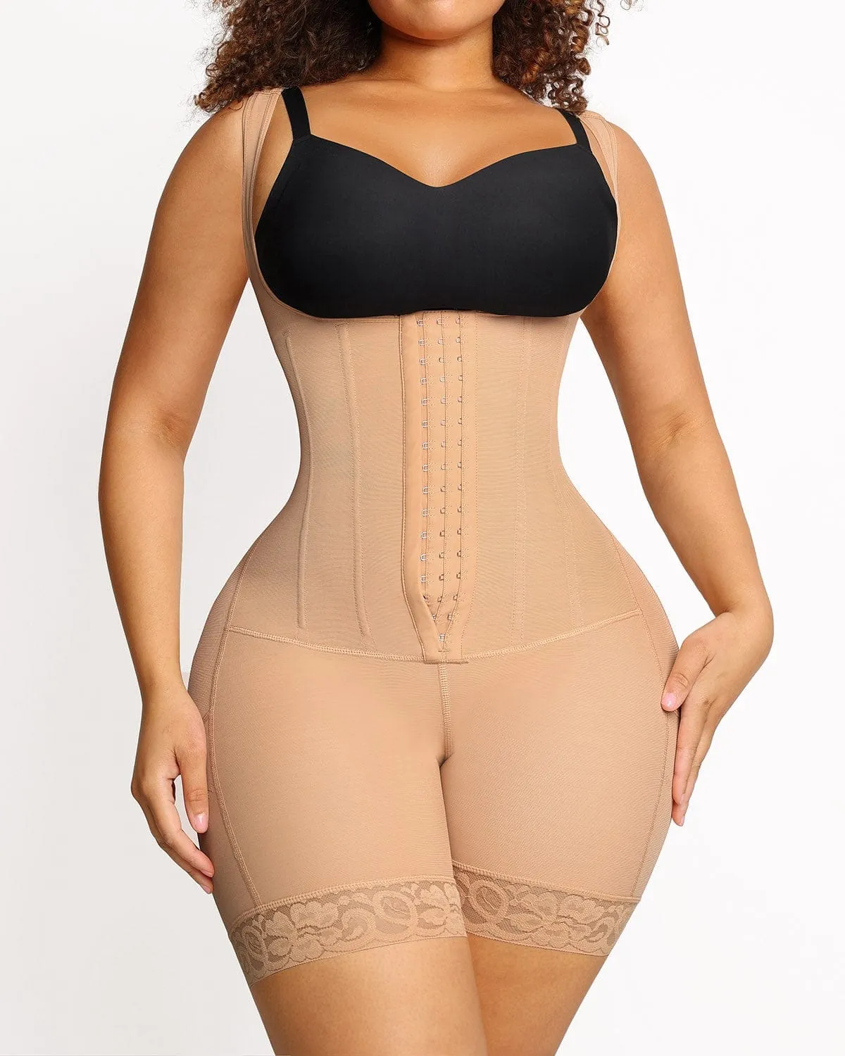 Bare Essentials™ AirSlim® Flexible Boning Open Bust Full Bodysuit sold by Shapellx
