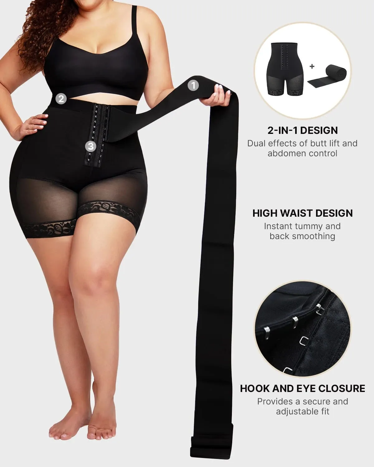 Bare Essentials™ AirSlim® 2-In-1 High-Waisted Booty Lift Shaper Short sold by Shapellx product image thumbnail 2
